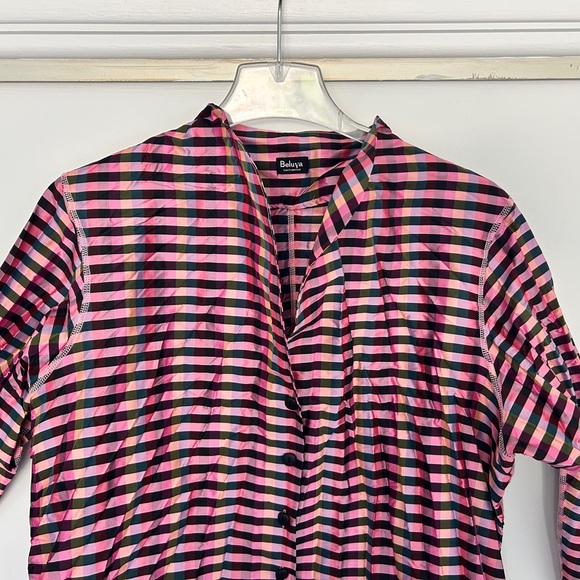 Beluva Colorful Plaid Women's Blouse - Picture 2 of 7